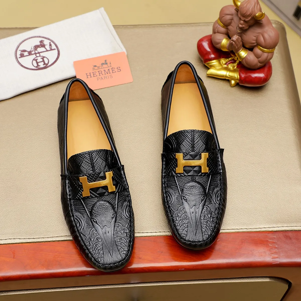 Men's shoes 💰380 🕷🕷【HERMES】The same style as Hermès counters🇨🇳Classic slip-on shoes 1:1 mold opening💯Original quality🍓Using imported first-layer cowhide🍅Pigskin lining🌶🌶Super high-end men's leather shoes🇨🇳Solid and stable Very special🍇color, optional! Code number 38-45……